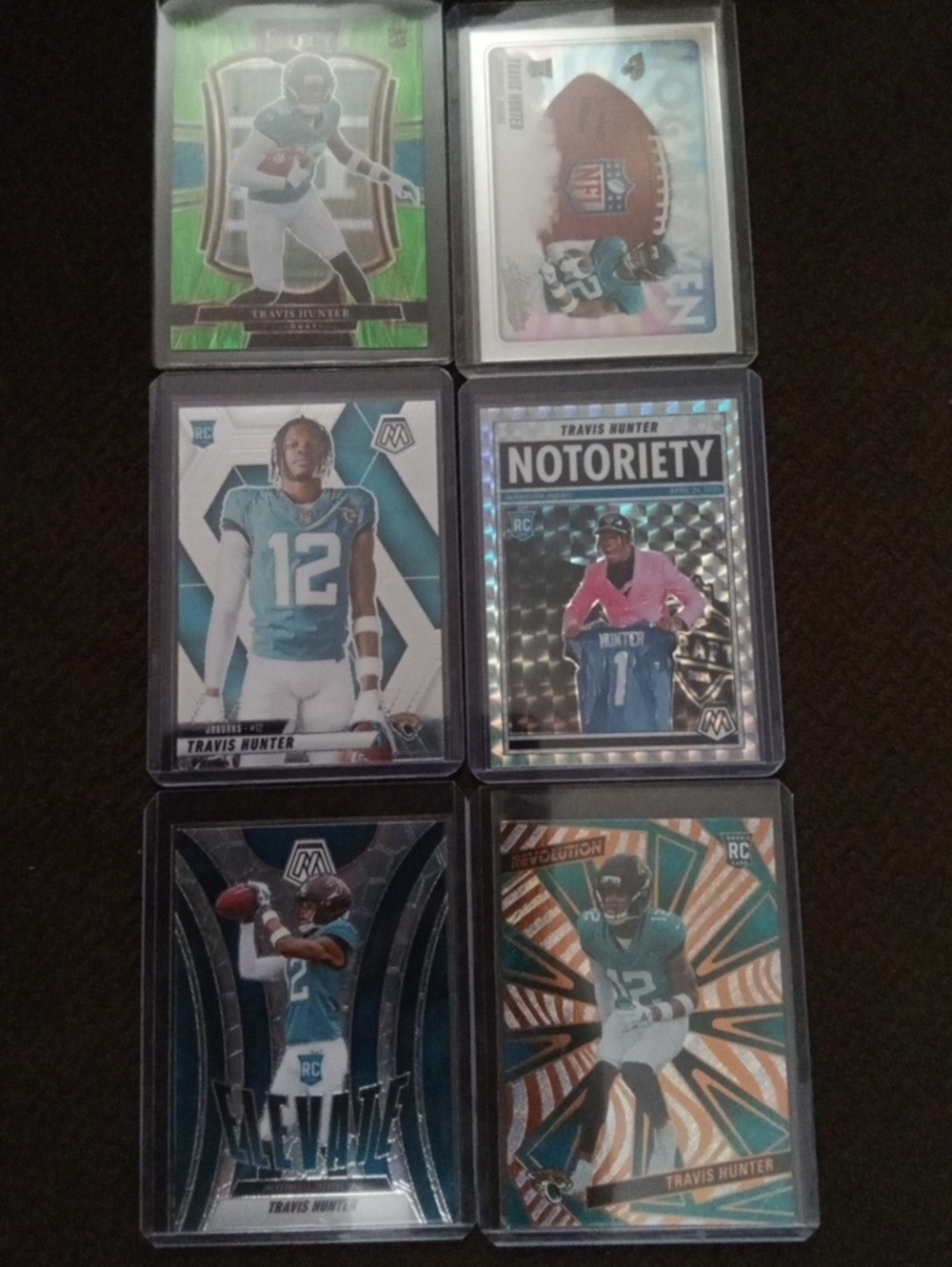 Panini Travis Hunter Rookie Card Set - Teal, Silver, Pink, Green /699.